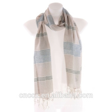 15STC2224 Stripe linen wrap Scarf